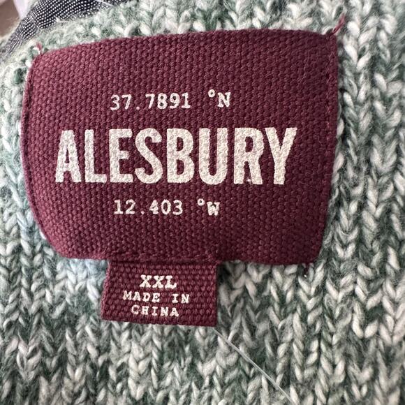 Alesbury Cable Knit Crewneck Pullover Sweater in Jungle Green NWT Size 2XL - Picture 7 of 9